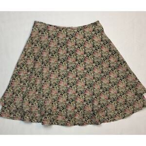 Exact Change Skirt Women Size 5 Floral Flare A-Line Layered Casual Made in USA